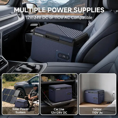 Vista 6 de BODEGA Refrigerador de coche de 12 voltios: portátil de 16 cuartos de galón, bajo ruido, enfriamiento rápido con pantalla LED, múltiples opciones