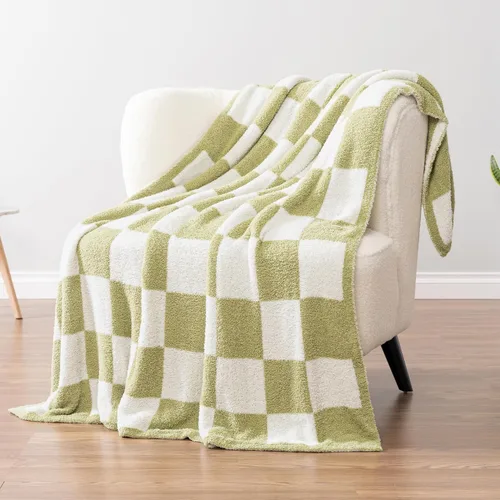 Vista 19 de PAVILIA Manta supersuave para sofá, manta mullida y acogedora de peso ligero en negro; manta de punto cálida y esponjosa para cama o sofá, 50x60