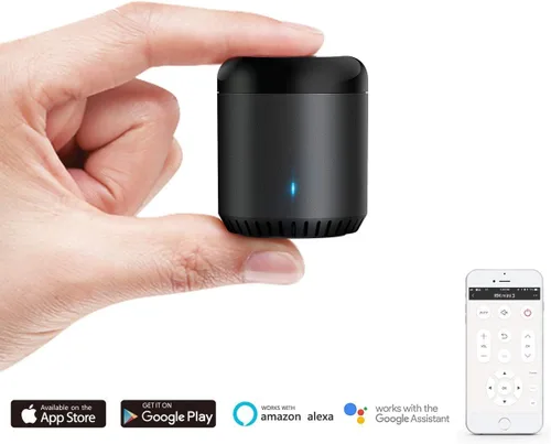 Vista 2 de Broadlink WiFi Smart Home Hub RM Mini 3 (solo Wi-Fi de 2.4 GHz) Automatización IR Aprendizaje Control remoto universal para TV Compatible con Alexa