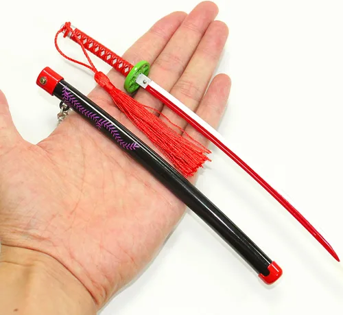 Vista 5 de caiydramy Llavero de anime Demon Slayer Sword Mini Katana Key
