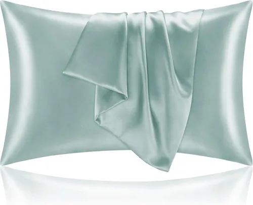 Vista 54 de BEDELITE Funda de almohada de satén para cabello y piel, súper suave y refrescante similar a las fundas de almohada de seda, paquete de 2 con cierre
