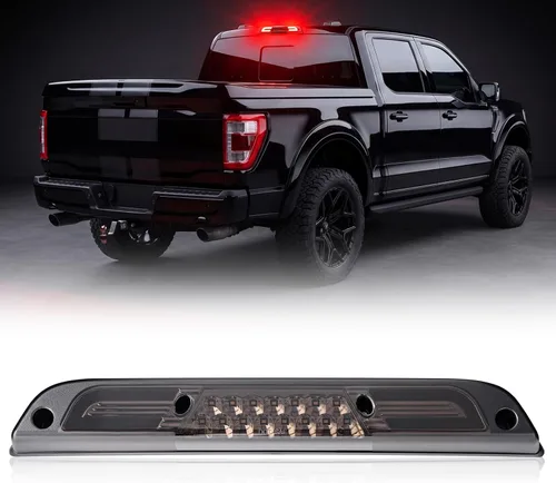 Vista 11 de Tercera luz de freno LED de lente ahumada compatible con F150 2015-2024, F250/F350/F450/F550 2017-2024, Ranger 2019-2024, 3ª lámpara de parada