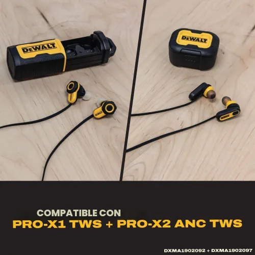 Vista 6 de DEWALT Cordón antipérdida para auriculares TWS y TWS ANC – Cable de seguridad duradero para un ajuste seguro y fácil acceso, correa de cuello