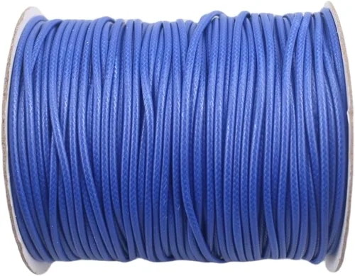 Vista 25 de Cordón de poliéster encerado para hacer joyas, cuerda encerada con carrete para hilo de manualidades (negro, 0.020 in (150 yardas))