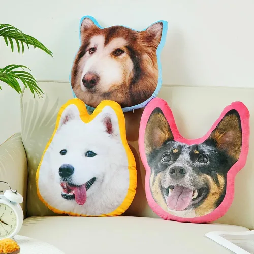 Vista 3 de Almohada personalizada – Almohada facial personalizada con imagen para novio, novia, regalo divertido almohada de gato perro para hombres y mujeres