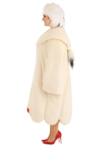 Vista 7 de Disfraz de Abrigo de Cruella De Vil para Mujer Talla Plus de 101 Dálmatas de Disney Multicolor