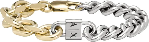 Vista 20 de A X Armani Exchange - Pulsera de cadena de acero inoxidable para hombre