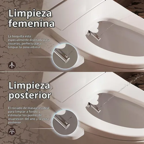 Vista 6 de Asiento de inodoro eléctrico BRAVAT® alargado, calentado, cierre suave