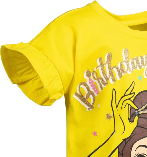 Vista 7 de Disney Minnie Mouse Princess Belle The Little Mermaid Moana Lilo &Stitch Frozen - Camiseta de cumpleaños para niñas pequeñas a niños pequeños
