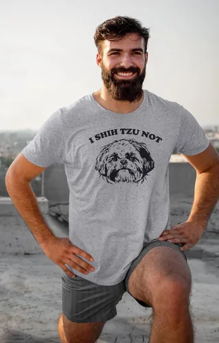 Vista 3 de I Shih Tzu Not Heather Grey Camiseta para adultos