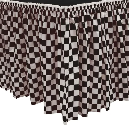 Vista 15 de Party Essentials Falda de mesa de plástico desechable resistente, 1 unidad, 29 pulgadas de ancho x 14 pies (168 pulgadas) de largo, amarillo