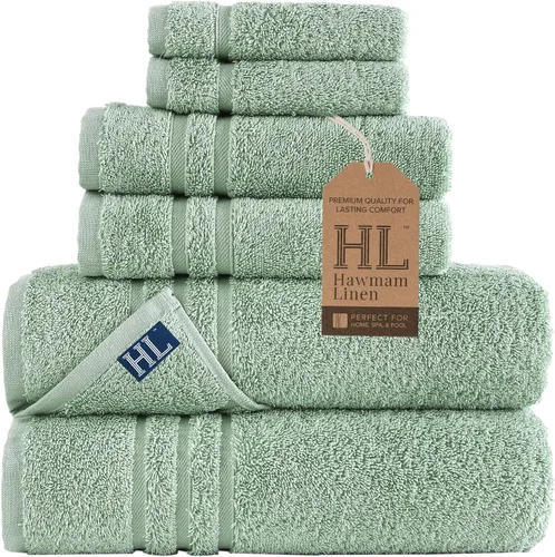 Vista 84 de Juego de 6 toallas de baño negras para baño, algodón turco original, suave, absorbente y de primera calidad, 2 toallas de baño, 2 manos y 2 toallas