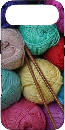 Vista 27 de Knitting and Crochet Colorful Yarn Photo Knitting Needles Case for iPhone 17