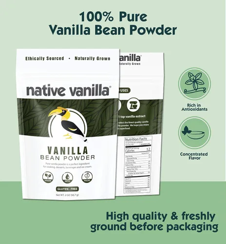 Vista 2 de Native Vanilla vainilla en polvo molida