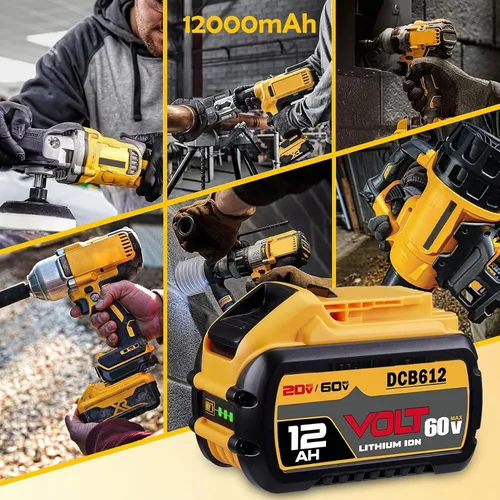 Vista 8 de Batería de iones de litio Dewalt de 20 V/60 V de repuesto de 12000 mAh DCB612 DCB615 DCB609, compatible con herramientas eléctricas inalámbricas