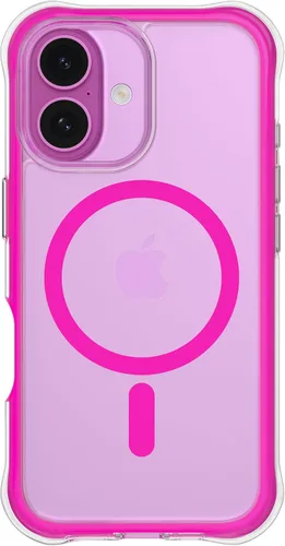Vista 34 de ORNARTO Air Case para iPhone 16 Pro Max Transparente, Compatible con MagSafe, Funda de Protección contra Caídas de Grado Militar con Air-Pink Rosa