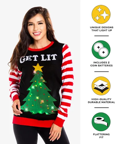 Vista 5 de Tipsy Elves - Suéter de Navidad para mujer
