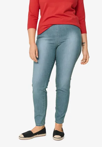 Vista 4 de Ellos - Leggings de mezclilla con cintura elástica para mujer
