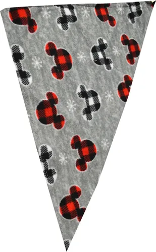 Vista 2 de Briefly Stated Pets Mickey Mouse Plaid Ears Merry Christmas Bandana para mascotas (talla única)
