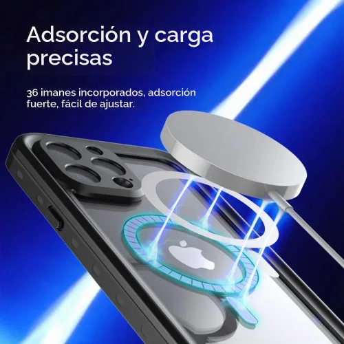Vista 2 de Magsafe - Funda impermeable para iPhone 13 Pro Max, protector de pantalla integrado, protector de cuerpo completo, a prueba de golpes, a prueba