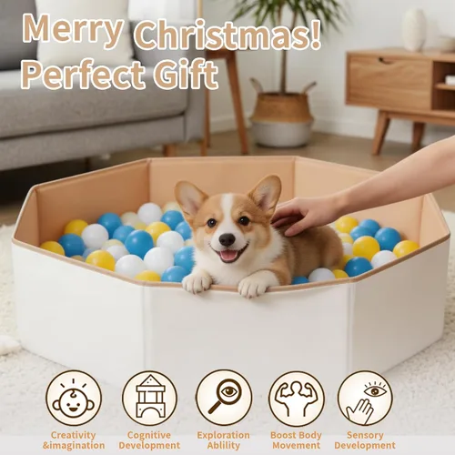 Vista 7 de Pelotas plegables para niños y mascotas, versátil piscina para niños y gatos, perfecto para niñas y niños, para interiores y exteriores, fácil