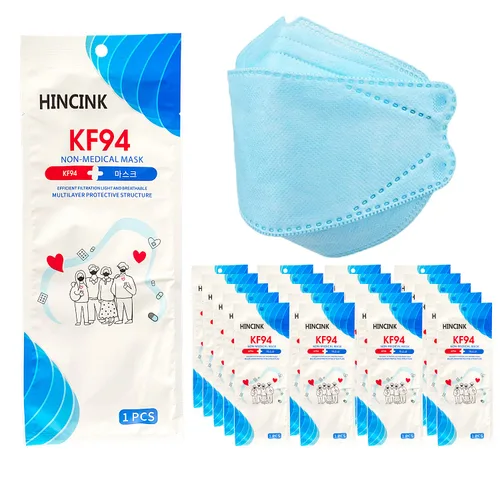 Vista 16 de [Paquete de 30] Mascarillas Kf94 negras [empaquetadas individualmente], unisex, máscara de 4 capas, estilo triple plegable para adultos y mayores