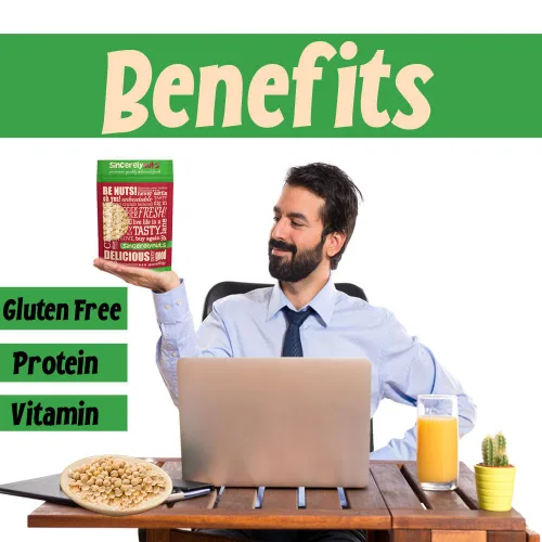 Vista 4 de Sincerely Nuts Garbanzos asados y sin sal (2 libras) Proteína a base de plantas, granos de garbanzo, gran aperitivo o guarnición, vegano, kosher