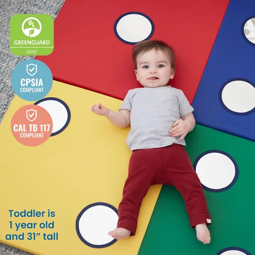 Vista 6 de ECR4Kids SoftZone 123 Look at Me - Tapete de actividades plegable, surtido Variado