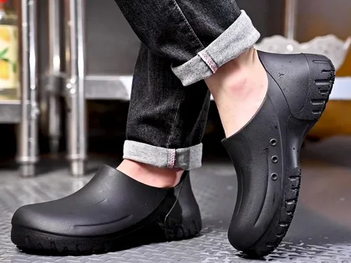 Vista 6 de Zapatos de chef antideslizantes para hombres y mujeres, impermeables, resistentes al aceite, cómodos zuecos antideslizantes para enfermería, cocina