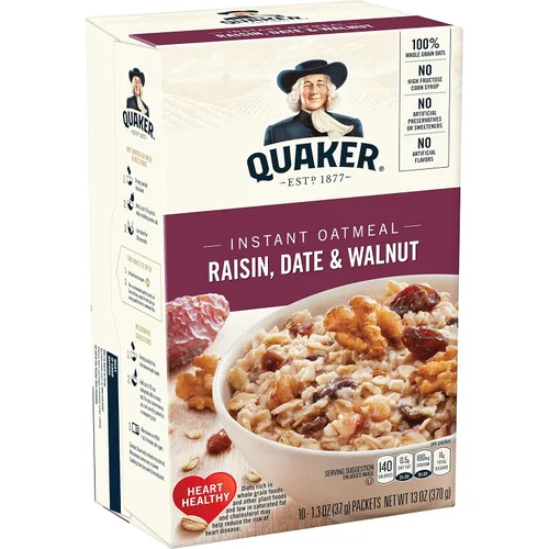 Vista 13 de Quaker Avena instantánea, proteína de azúcar morena de arce, 0.35 onzas de proteína, 12.6 onzas, paquete de 6