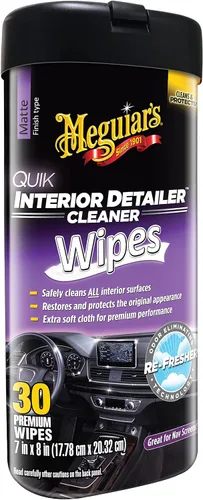 Vista 13 de Meguiar's Quik Limpiador de detalladores interiores, 24 onzas Limpia y refresca el interior del automóvil, uso en plásticos, cuero y goma