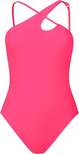 Vista 4 de CUPSHE Traje de baño de una pieza para mujer, traje de baño asimétrico con tirantes ajustables