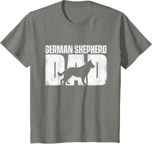 Vista 102 de Camiseta de pastor alemán para el día del padre del dueño de perros caninos, Negro