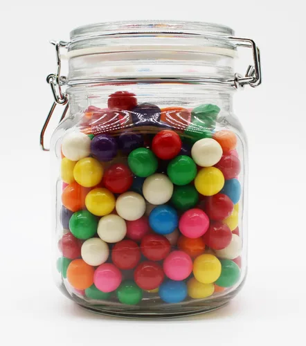 Vista 5 de GumBalls Pequeño Surtido 2.5 libras 608 piezas, Mini Goma de mascar arcoíris para tarros de caramelo y eventos