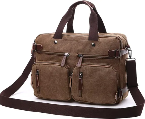 Vista 4 de Iblue Bolso de mensajero Mochila Bolso de hombro Maletín se adapta a 17.0 en el ordenador portátil # 7693, XL, Negro