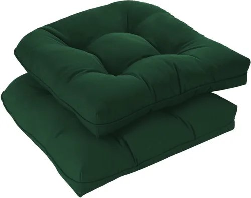 Vista 22 de downluxe Juego de 2 cojines para sillas de exterior para muebles de patio, cojines impermeables acolchados rellenos para muebles de patio, cojín