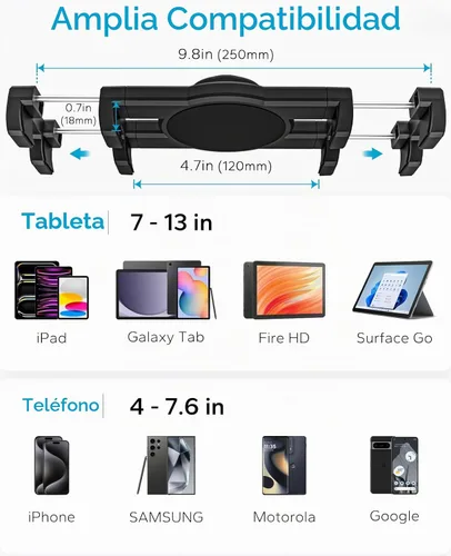 Vista 7 de GDZN - Soporte para tablet de piso de camión y riel de asiento de automóvil