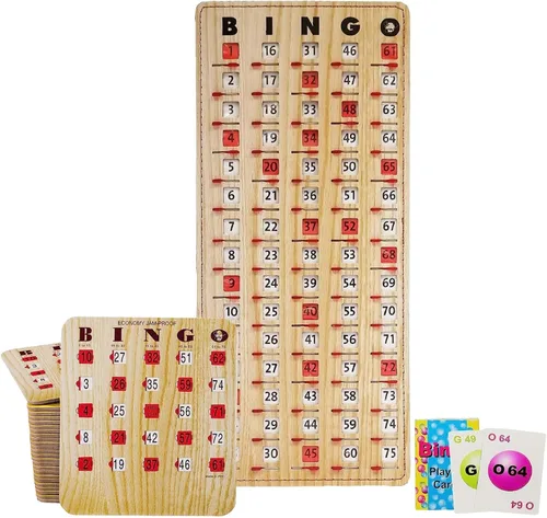 Vista 12 de MR CHIPS Juego completo de bingo con tarjetas obturadoras a prueba de atascos, edición verde de fácil lectura, 25 tarjetas de bingo reutilizables