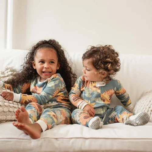 Vista 35 de Burt's Bees Baby Pijama para bebé niña, 100% algodón orgánico, pijama de una pieza, overol diagonal con cremallera, ajuste cómodo