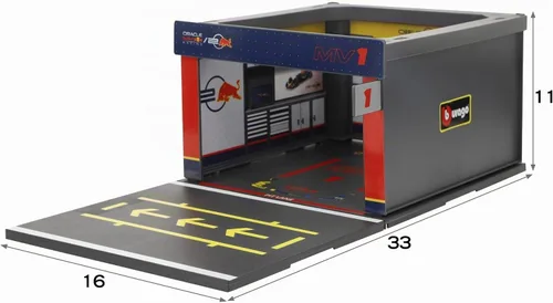 Vista 3 de Bburago 1:43 2024 Race Oracle Red Bull RB20 Pit Pass, Verstappen #1