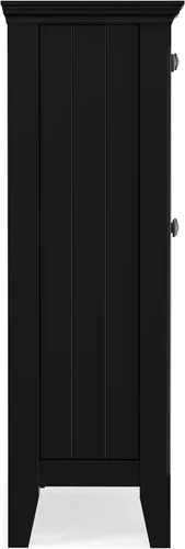 Vista 11 de SIMPLIHOME Acadian - Armario de madera maciza de 36" de ancho, color negro