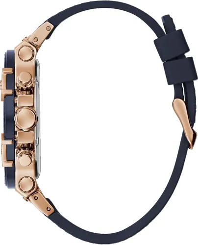 Vista 2 de GUESS US Mens Navy Perforated Silicone Multifunction Watch
