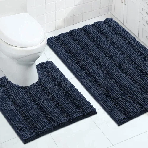 Vista 96 de Turquoize Alfombra de baño de chenilla de lujo para baño, extra absorbente, alfombra de ducha de microfibra antideslizante para baño, alfombra Aqua
