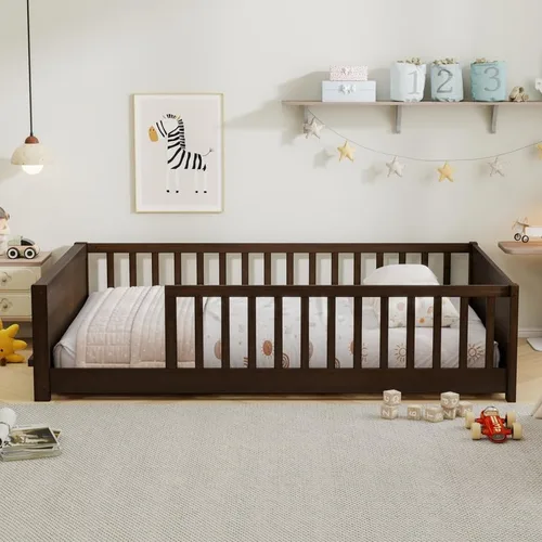 Vista 23 de Bellemave Cama Montessori de tamaño matrimonial con tablillas Blanco