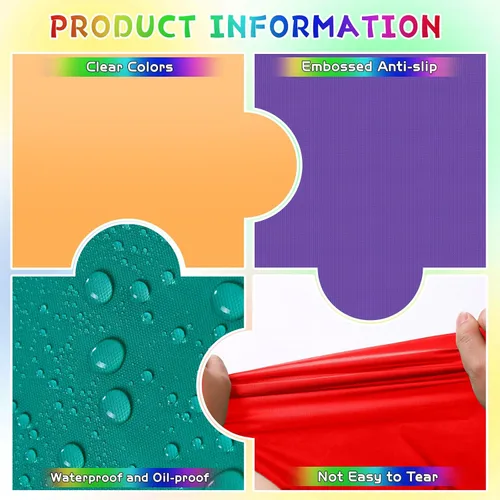 Vista 6 de Mwellewm 6 manteles de plástico desechables, mantel de arcoíris de colores surtidos, rectangular de neón colorido a granel sólido para cumpleaños