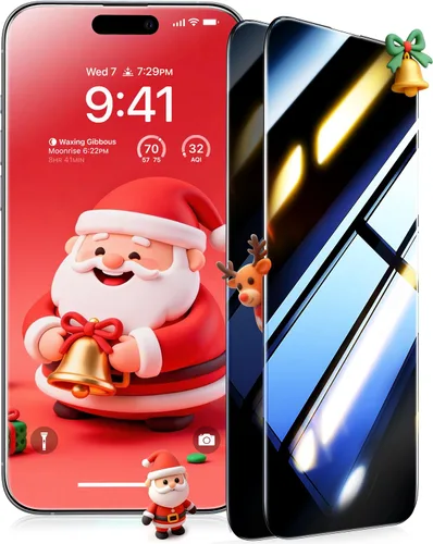 Vista 9 de UltraGlass Protector de pantalla de privacidad de vidrio 9H+ para iPhone 15 Pro Max [armadura de privacidad invisible], protector de pantalla S24