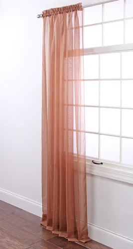 Vista 67 de Stylemaster Elegance Cenefa recta de gasa transparente, 60 x 14 pulgadas, color dorado