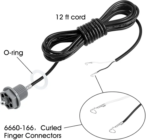 Vista 4 de XMK Sensor de temperatura 6600-166 para spas Sundance y jacuzzi, con conectores de dedo rizado y junta tórica 6540-228