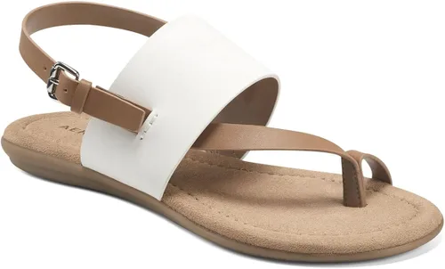 Vista 6 de Aerosoles Sandalias planas AWA para mujer, 9, Blanco