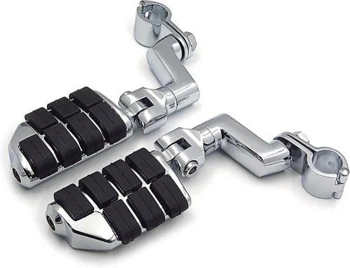 Vista 3 de XKH - Abrazaderas de autopista de 1 pulgada compatibles con V-STAR Roadstar KAWASAKI VULCAN cromadas [B010WLAUJ2]